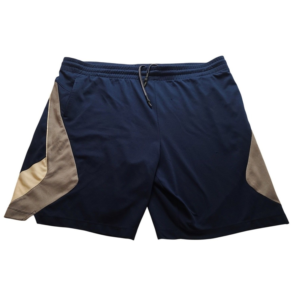 Tek Gear Basketball Shorts Men's XL Navy Blue Mesh Athletic Pockets Drawstring